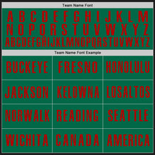 Load image into Gallery viewer, Custom Black Kelly Green-Red Authentic Baseball Jersey