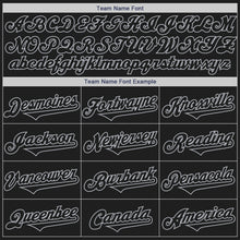 Load image into Gallery viewer, Custom Black Gray Authentic Baseball Jersey