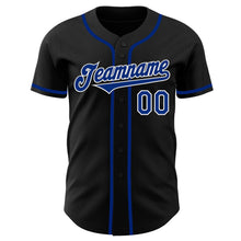 Load image into Gallery viewer, Custom Black Royal-White Authentic Baseball Jersey
