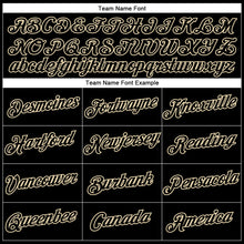 Load image into Gallery viewer, Custom Stitched Black Cream Sports Pullover Sweatshirt Hoodie