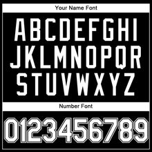 Load image into Gallery viewer, Custom Stitched Black White Sports Pullover Sweatshirt Hoodie