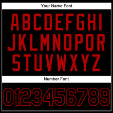 Load image into Gallery viewer, Custom Stitched Black Red Sports Pullover Sweatshirt Hoodie