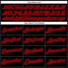 Load image into Gallery viewer, Custom Stitched Black Red Sports Pullover Sweatshirt Hoodie
