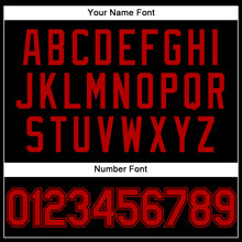 Load image into Gallery viewer, Custom Stitched Black Red Sports Pullover Sweatshirt Hoodie