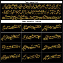 Load image into Gallery viewer, Custom Stitched Black Old Gold Sports Pullover Sweatshirt Hoodie