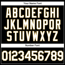 Load image into Gallery viewer, Custom Stitched Black White-Old Gold Sports Pullover Sweatshirt Hoodie