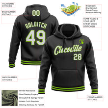 Load image into Gallery viewer, Custom Stitched Black White-Neon Green Sports Pullover Sweatshirt Hoodie