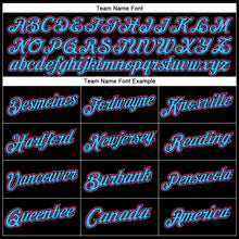 Load image into Gallery viewer, Custom Stitched Black Pink-Sky Blue Sports Pullover Sweatshirt Hoodie