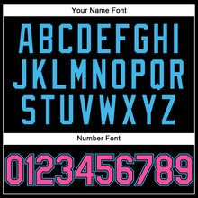 Load image into Gallery viewer, Custom Stitched Black Pink-Sky Blue Sports Pullover Sweatshirt Hoodie