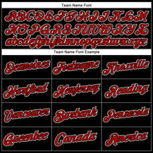 Load image into Gallery viewer, Custom Stitched Black Red-White Sports Pullover Sweatshirt Hoodie