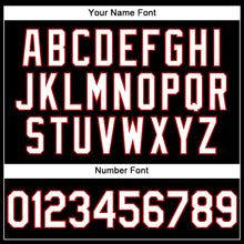 Load image into Gallery viewer, Custom Stitched Black White-Red Sports Pullover Sweatshirt Hoodie