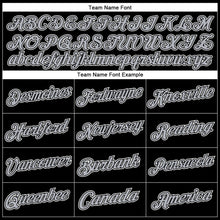 Load image into Gallery viewer, Custom Stitched Black Gray-White Sports Pullover Sweatshirt Hoodie