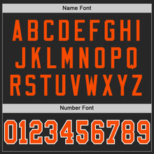 Load image into Gallery viewer, Custom Black Orange-White Mesh Authentic Throwback Football Jersey
