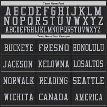 Load image into Gallery viewer, Custom Black Purple-Gray Mesh Authentic Throwback Football Jersey