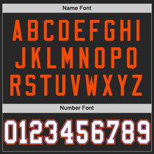 Load image into Gallery viewer, Custom Black Purple-Orange Mesh Authentic Throwback Football Jersey