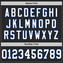 Load image into Gallery viewer, Custom Black White-Royal Mesh Authentic Throwback Football Jersey