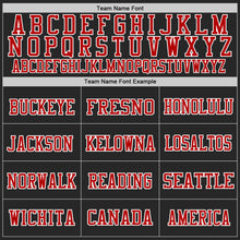 Load image into Gallery viewer, Custom Black Red-White Mesh Authentic Throwback Football Jersey
