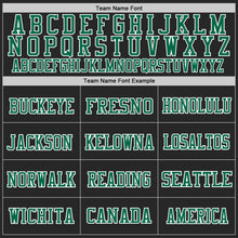 Load image into Gallery viewer, Custom Black Kelly Green-White Mesh Authentic Throwback Football Jersey