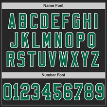 Load image into Gallery viewer, Custom Black Kelly Green-White Mesh Authentic Throwback Football Jersey