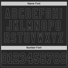 Load image into Gallery viewer, Custom Black Steel Gray Mesh Authentic Throwback Football Jersey