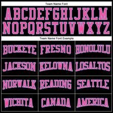 Load image into Gallery viewer, Custom Black Light Blue-Pink Authentic Football Jersey