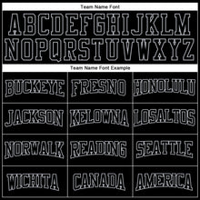 Load image into Gallery viewer, Custom Black Gray Authentic Football Jersey