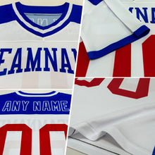 Load image into Gallery viewer, Custom Black White-Orange Authentic Football Jersey