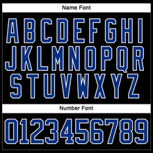 Load image into Gallery viewer, Custom Black Royal-White Hockey Lace Neck Jersey