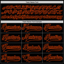 Load image into Gallery viewer, Custom Black Orange Hockey Lace Neck Jersey