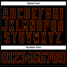 Load image into Gallery viewer, Custom Black Orange Hockey Lace Neck Jersey