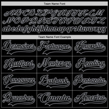 Load image into Gallery viewer, Custom Black Gray Hockey Lace Neck Jersey