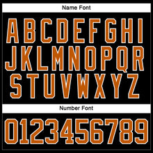 Load image into Gallery viewer, Custom Black Texas Orange-White Hockey Lace Neck Jersey