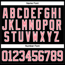 Load image into Gallery viewer, Custom Black Medium Pink-White Hockey Lace Neck Jersey