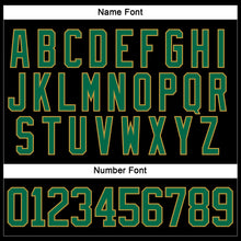 Load image into Gallery viewer, Custom Black Kelly Green-Old Gold Hockey Lace Neck Jersey