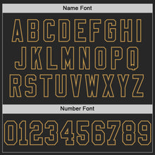 Load image into Gallery viewer, Custom Black Old Gold Mesh Authentic Throwback Football Jersey