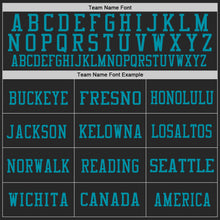 Load image into Gallery viewer, Custom Black Pink-Teal Mesh Authentic Throwback Football Jersey