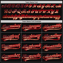 Load image into Gallery viewer, Custom Black Vintage USA Flag-Red Authentic Throwback Baseball Jersey