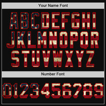 Load image into Gallery viewer, Custom Black Vintage USA Flag-Red Authentic Throwback Baseball Jersey