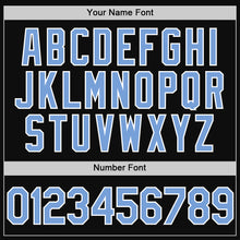 Load image into Gallery viewer, Custom Black Light Blue-White Authentic Throwback Baseball Jersey