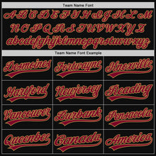 Load image into Gallery viewer, Custom Black Maroon-Old Gold Authentic Throwback Baseball Jersey