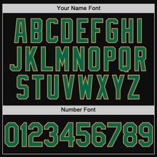 Load image into Gallery viewer, Custom Black Kelly Green-Old Gold Authentic Throwback Baseball Jersey