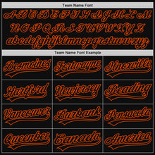 Load image into Gallery viewer, Custom Black Orange Authentic Throwback Baseball Jersey