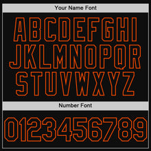 Load image into Gallery viewer, Custom Black Orange Authentic Throwback Baseball Jersey
