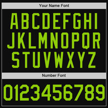 Load image into Gallery viewer, Custom Black Neon Green Authentic Throwback Baseball Jersey