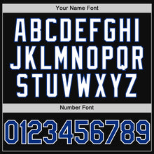 Load image into Gallery viewer, Custom Black Royal-White Authentic Throwback Baseball Jersey