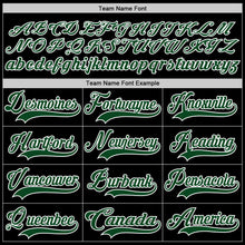 Load image into Gallery viewer, Custom Black Green-White Hockey Jersey