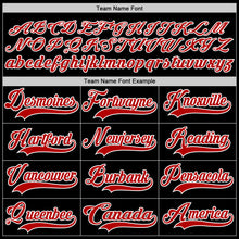 Load image into Gallery viewer, Custom Black Red-White Hockey Jersey