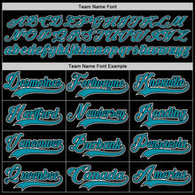 Load image into Gallery viewer, Custom Black Teal-White Hockey Jersey
