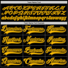 Load image into Gallery viewer, Custom Black Gold Hockey Jersey