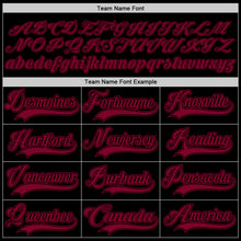 Load image into Gallery viewer, Custom Black Maroon Hockey Jersey